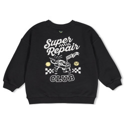 Sturdy Sweater met backprint oversized - Fix It Antraciet
