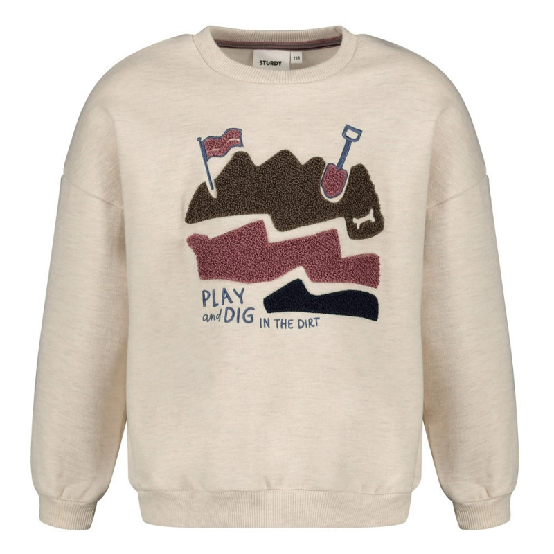 Sturdy Sweater oversized - Rock the Earth Offwhite melange
