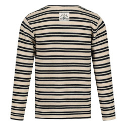 Sturdy Longsleeve rib met streep - Rock the Earth Offwhite