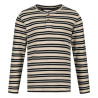 Sturdy Longsleeve rib met streep - Rock the Earth Offwhite