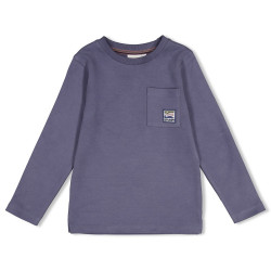 Sturdy Longsleeve met backprint - Rock the Earth Blauw