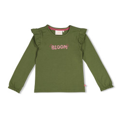 Jubel Longsleeve - Moon Flowers Olijf