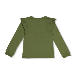 Jubel Longsleeve - Moon Flowers Olijf