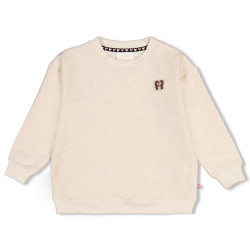 Jubel Sweater met backprint relaxed fit - City Chic Offwhite melange