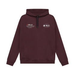 Rellix Loose Fit Hoodie Chest Brushed Dusty Bordeaux