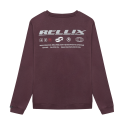 Rellix Sweater Rellix Backprint Brush Dusty Bordeaux