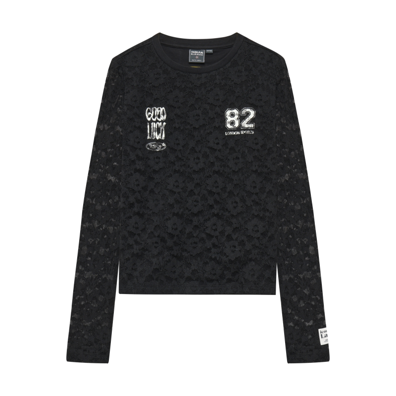 Indian Blue Jeans Longsleeve Lace  Black