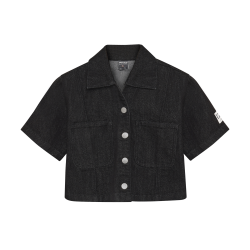 Indian Blue Jeans Shirt Denim  Black Denim