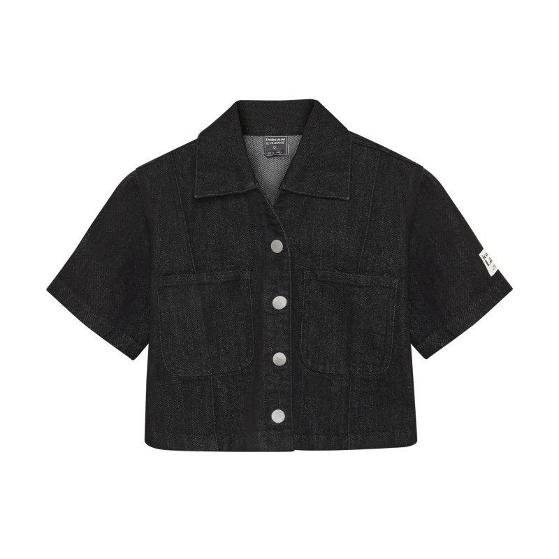 Indian Blue Jeans Shirt Denim  Black Denim