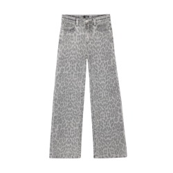 Indian Blue Jeans Wide Fit Print Grey Denim