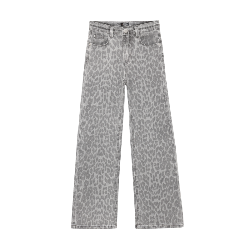 Indian Blue Jeans Wide Fit Print Grey Denim