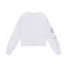 Indian Blue Jeans Sweater Patches Grey White Melange