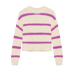 Indian Blue Jeans Knitwear Fuzzy Stripe Cloud
