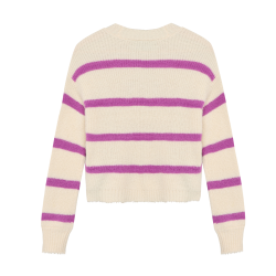 Indian Blue Jeans Knitwear Fuzzy Stripe Cloud