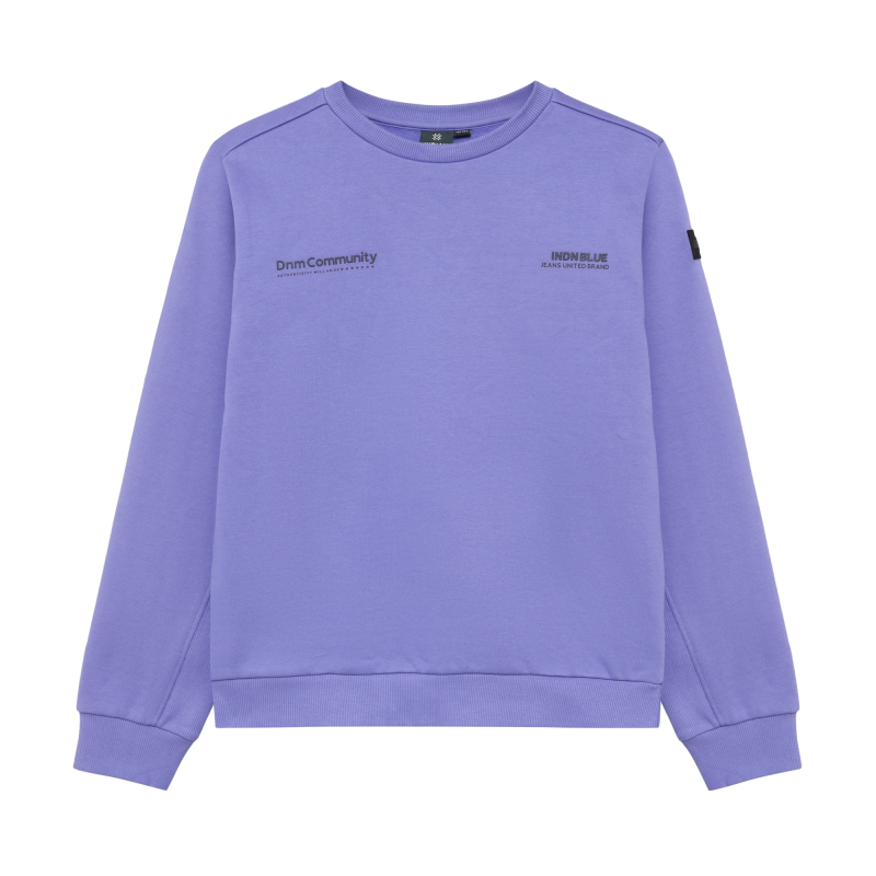 Indian Blue Jeans Sweater Indian Chestprint Bright Purple
