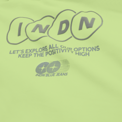 Indian Blue Jeans Hoodie INDN Brushed Fresh Lime