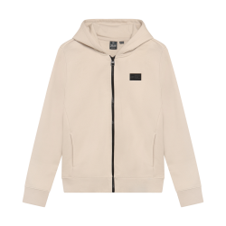Indian Blue Jeans Hooded Zip Jacket Brushed Pale Sand