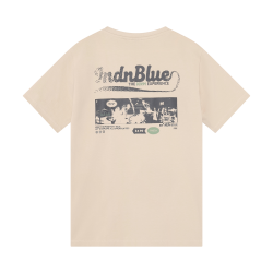 Indian Blue Jeans T-Shirt Indian Blue  Pale Sand