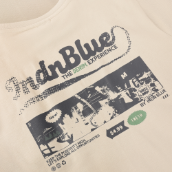 Indian Blue Jeans T-Shirt Indian Blue  Pale Sand