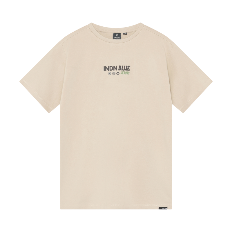 Indian Blue Jeans T-Shirt Indian Blue  Pale Sand