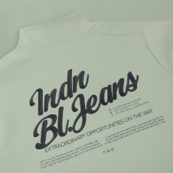 Indian Blue Jeans Zip Sweater INDN Brushed Dust Green