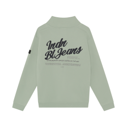 Indian Blue Jeans Zip Sweater INDN Brushed Dust Green