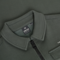 Indian Blue Jeans Shirt Jacket Zip Indian Dust Army