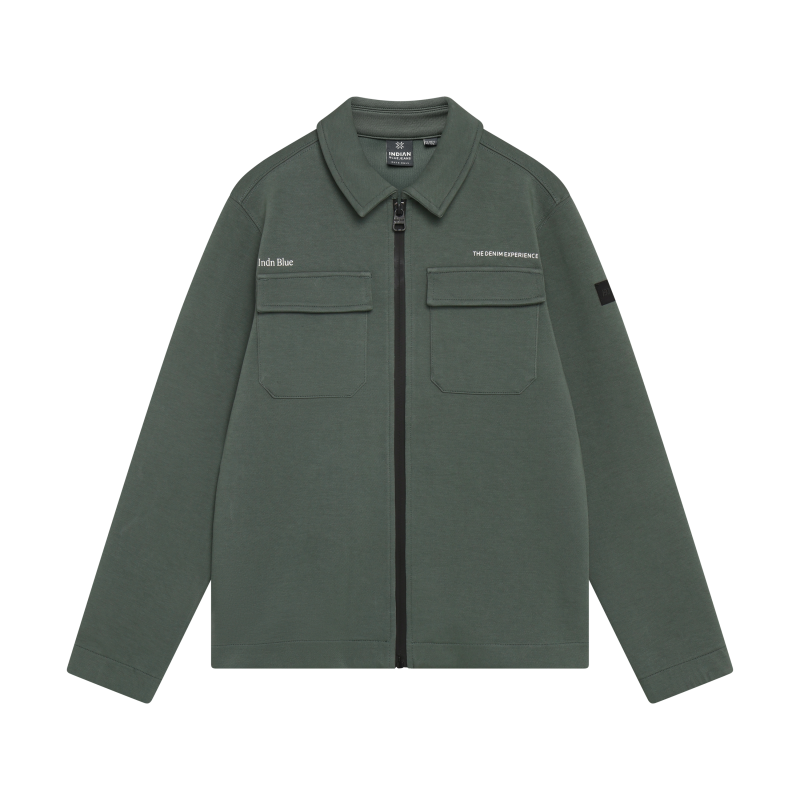 Indian Blue Jeans Shirt Jacket Zip Indian Dust Army