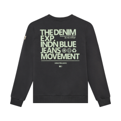 Indian Blue Jeans Sweater Chest and Backprint Antra Ash