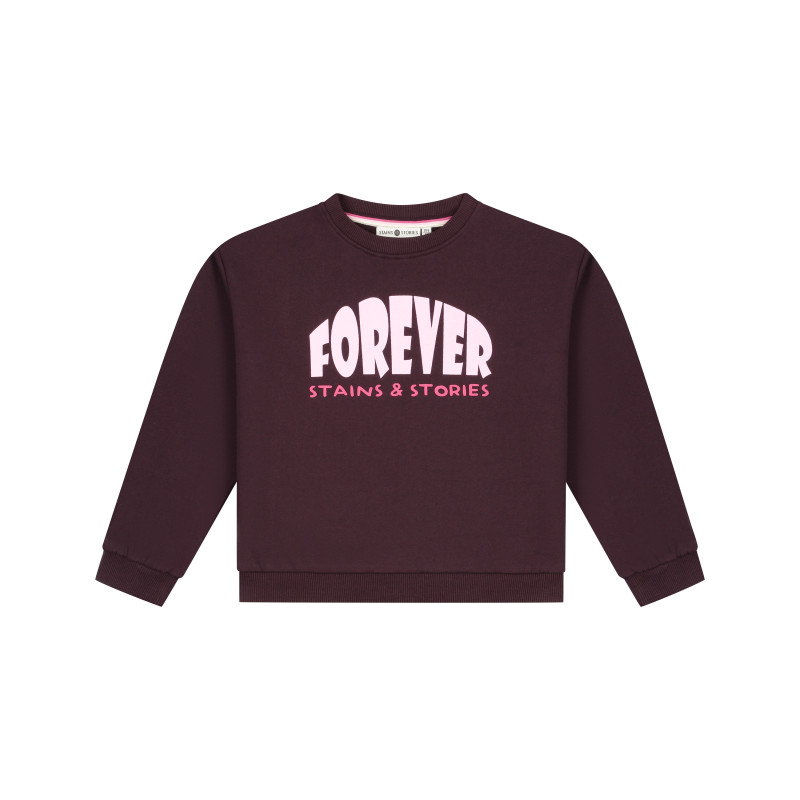 Stains and Stories girls sweatshirt Wine Red