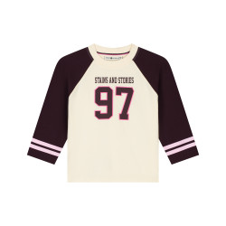 Stains and Stories girls t-shirt long sleeve Wine Red