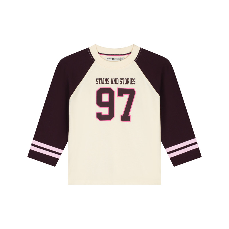 Stains and Stories girls t-shirt long sleeve Wine Red