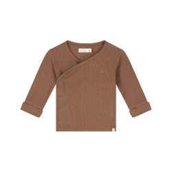 A Tiny Story baby t-shirt long sleeve Coffee