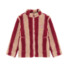 Daily Seven Teddy Jacket Striped Rythmic Red
