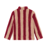 Daily Seven Teddy Jacket Striped Rythmic Red