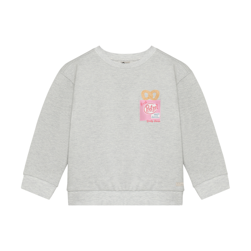 Daily Seven Sweater Backprint Light Grey Melange