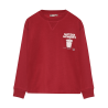 Daily Seven T-shirt Longsleeve Chest print Rythmic Red