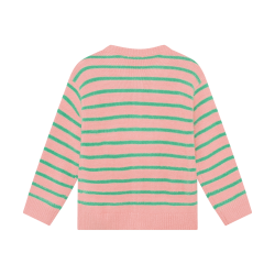 Daily Seven Knitwear Striped Cardigan Lilas