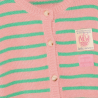 Daily Seven Knitwear Striped Cardigan Lilas