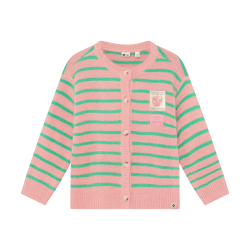 Daily Seven Knitwear Striped Cardigan Lilas