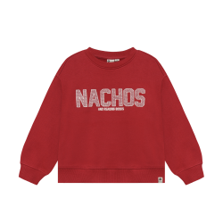 Daily Seven Oversized Sweater Artwork Rythmic Red