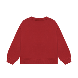 Daily Seven Oversized Sweater Artwork Rythmic Red