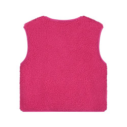 Stains and Stories girls teddy gilet Magenta