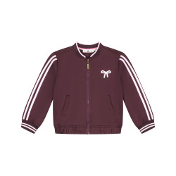 Stains and Stories girls track cardigan Wine Red