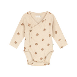 A Tiny Story baby romper long sleeve Beige melange
