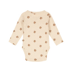 A Tiny Story baby romper long sleeve Beige melange