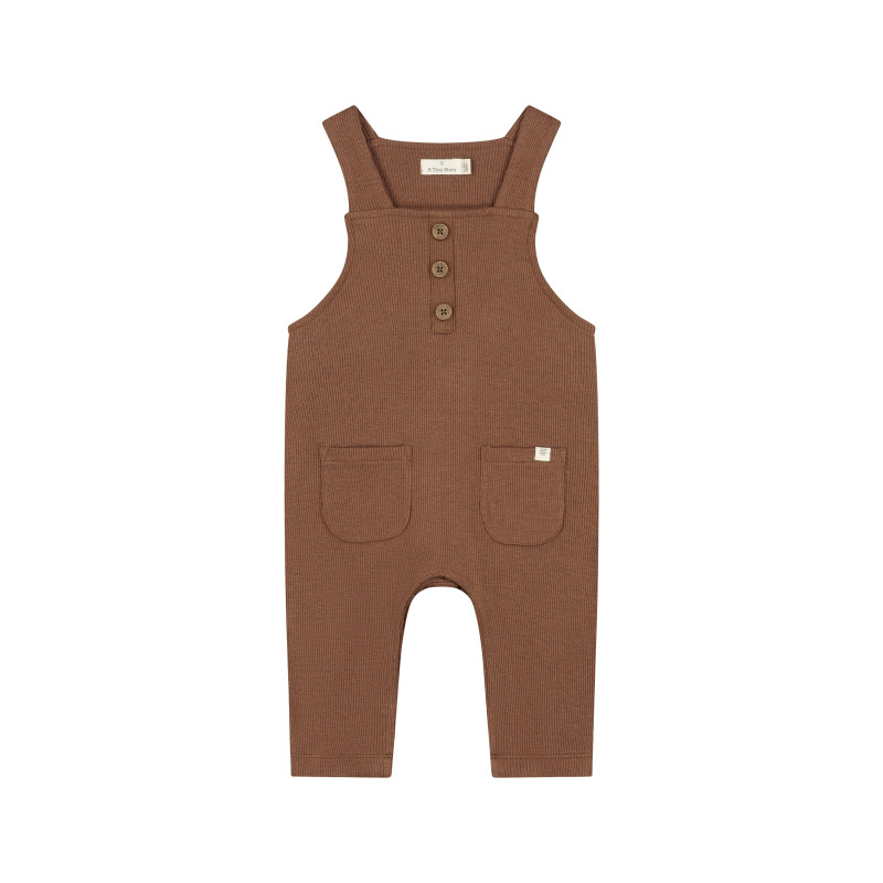A Tiny Story baby dungaree Coffee