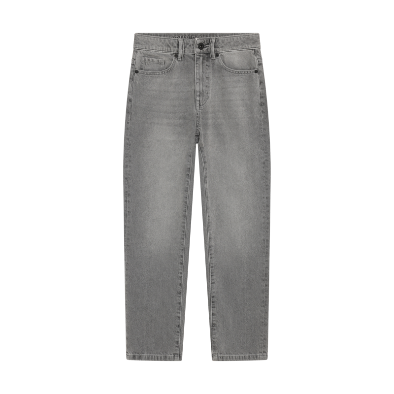 Indian Blue Jeans Baggy Straight Fit Grey Jeans Used Grey Denim