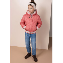 NoNo Bomby Reversible Girls Hooded Winter Bomberjacket Sunset Pink