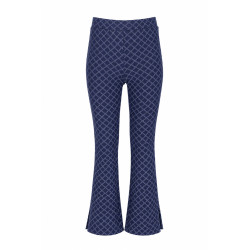 B.Nosy Priya Flared Pants Navy Smart Check